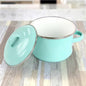 Small 1-Quart Turquoise Enameled Steel Dutch Oven with Lid - - Kitchen > Cookware Sets