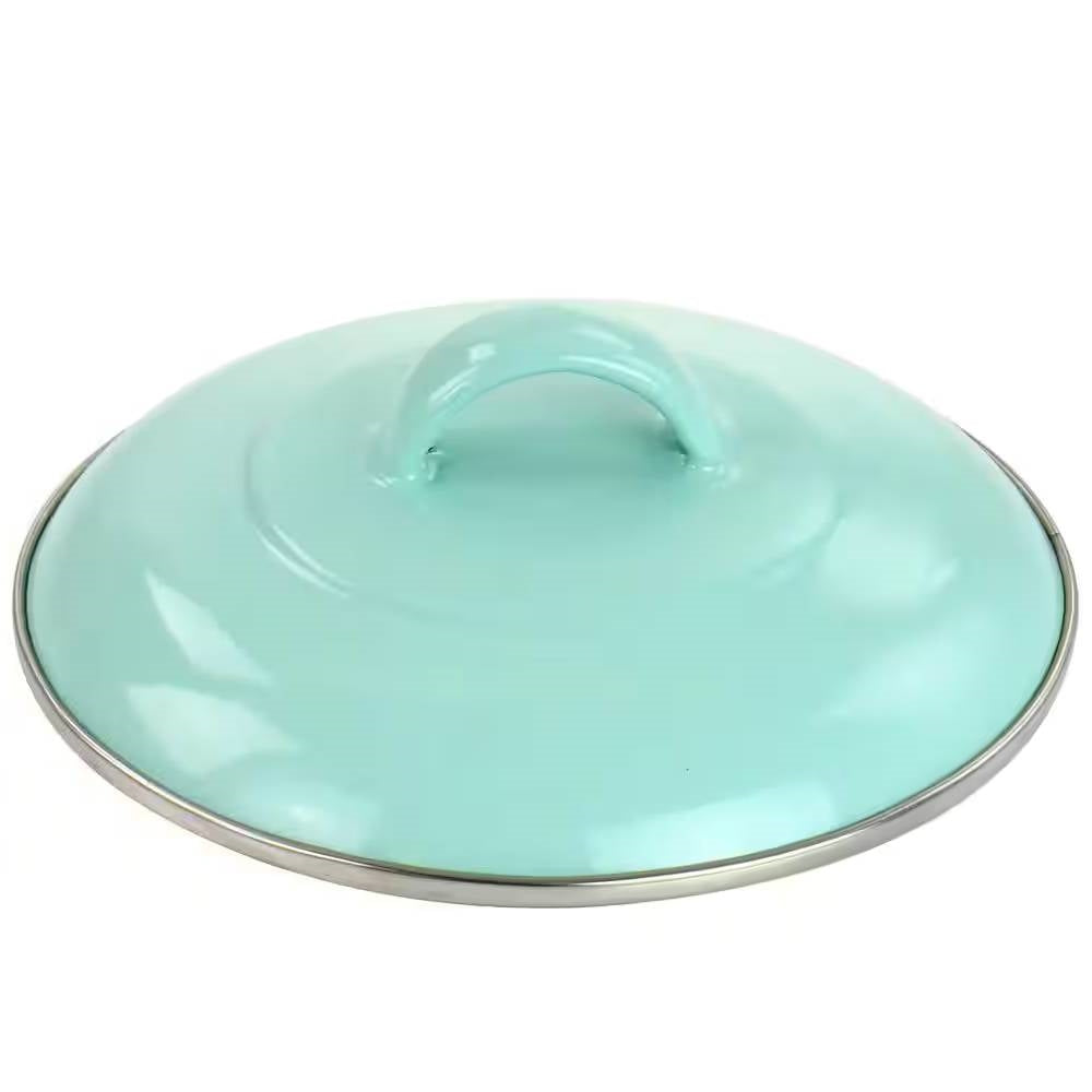 Small 1-Quart Turquoise Enameled Steel Dutch Oven with Lid - - Kitchen > Cookware Sets