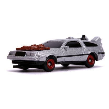 Back to the Future Trilogy die-cast 1⅔-inch Nano "Hollywood Rides" DeLorean Time Machine 3-pack- Back to the Future™- {{Product type}}