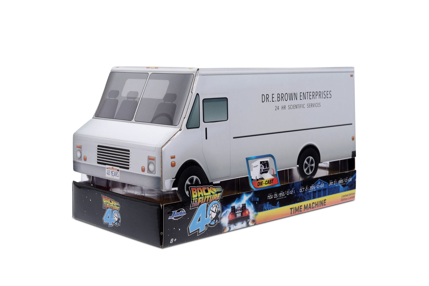 Back to the Future die-cast 1:24 scale 40th Anniversary "Hollywood Rides" light-up DeLorean Time Machine- Back to the Future™- {{Product type}}