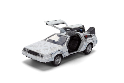 Back to the Future die-cast 1:32 scale 40th Anniversary "Hollywood Rides" DeLorean Time Machine (Frost Finished)- Back to the Future™- {{Product type}}