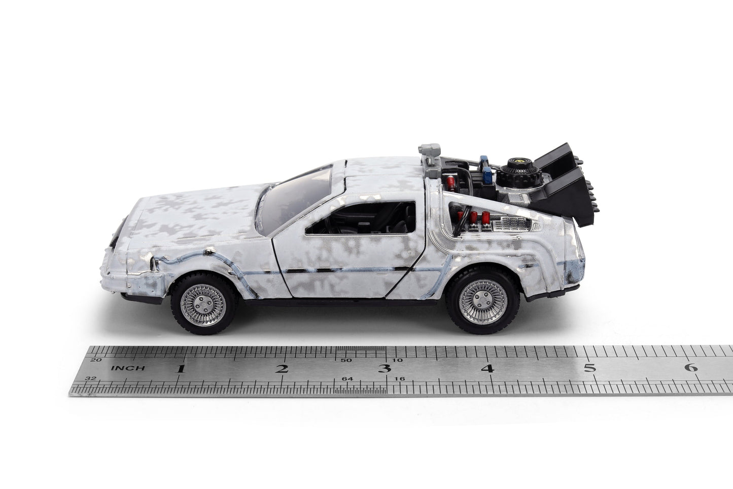 Back to the Future die-cast 1:32 scale 40th Anniversary "Hollywood Rides" DeLorean Time Machine (Frost Finished)- Back to the Future™- {{Product type}}