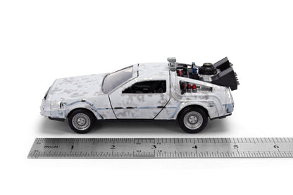Back to the Future die-cast 1:32 scale 40th Anniversary "Hollywood Rides" DeLorean Time Machine (Frost Finished)- Back to the Future™- {{Product type}}