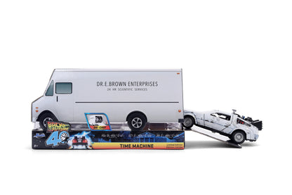 Back to the Future die-cast 1:32 scale 40th Anniversary "Hollywood Rides" DeLorean Time Machine (Frost Finished)- Back to the Future™- {{Product type}}