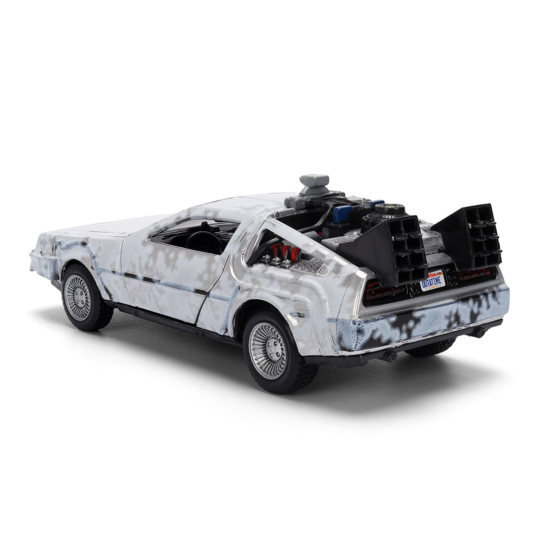 Back to the Future die-cast 1:32 scale 40th Anniversary "Hollywood Rides" DeLorean Time Machine (Frost Finished)- Back to the Future™- {{Product type}}