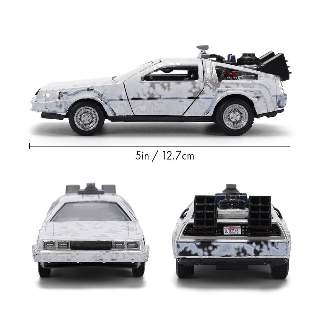 Back to the Future die-cast 1:32 scale 40th Anniversary "Hollywood Rides" DeLorean Time Machine (Frost Finished)- Back to the Future™- {{Product type}}