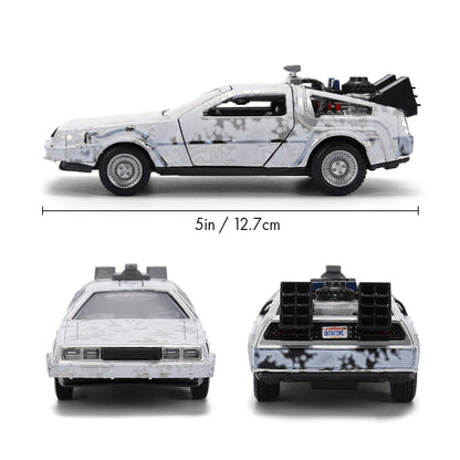 Back to the Future die-cast 1:32 scale 40th Anniversary "Hollywood Rides" DeLorean Time Machine (Frost Finished)- Back to the Future™- {{Product type}}