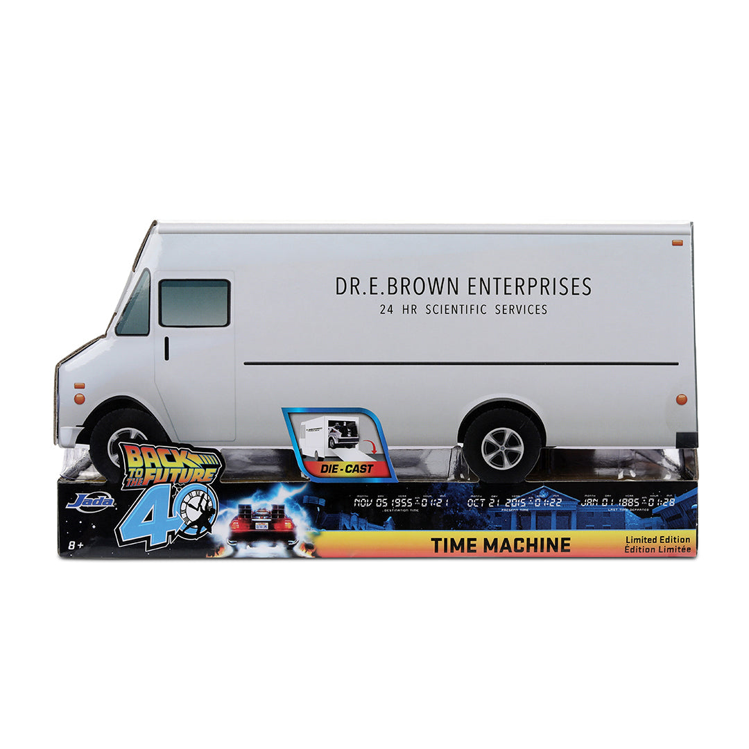 Back to the Future die-cast 1:32 scale 40th Anniversary "Hollywood Rides" DeLorean Time Machine (Frost Finished)- Back to the Future™- {{Product type}}