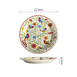 Colorful Ceramic Plates Dishware red blue yellow 1pc