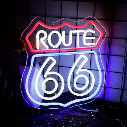 Historic Route 66 Neon Sign - - led sign