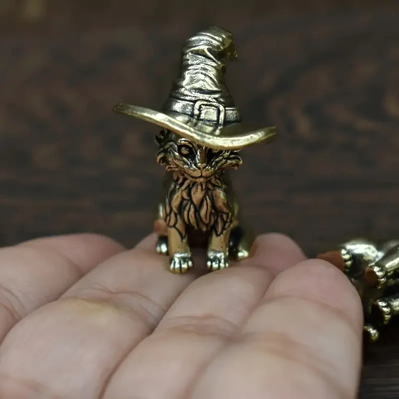 Copper Craft Brass Solid Owl Statue, Creative Animal Desk Ornaments, Desktop Home Decoration, Collectible, Cute Statue Ornament - -