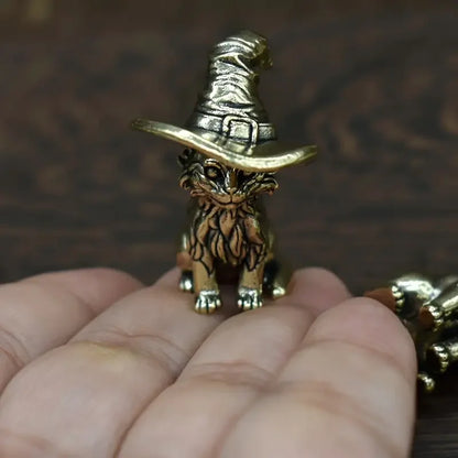 Copper Craft Brass Solid Owl Statue, Creative Animal Desk Ornaments, Desktop Home Decoration, Collectible, Cute Statue Ornament - -