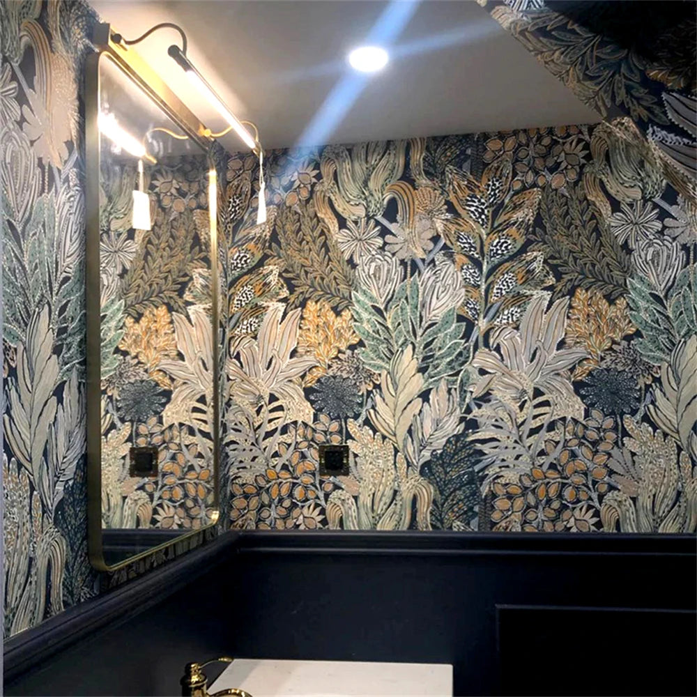 Custom Papel De Parede 3D Luxury Modern Wallpaper Coral Seaweed Hotel Bedroom Decoration Wall Paper Living Room Home Improvement Kia Day Design