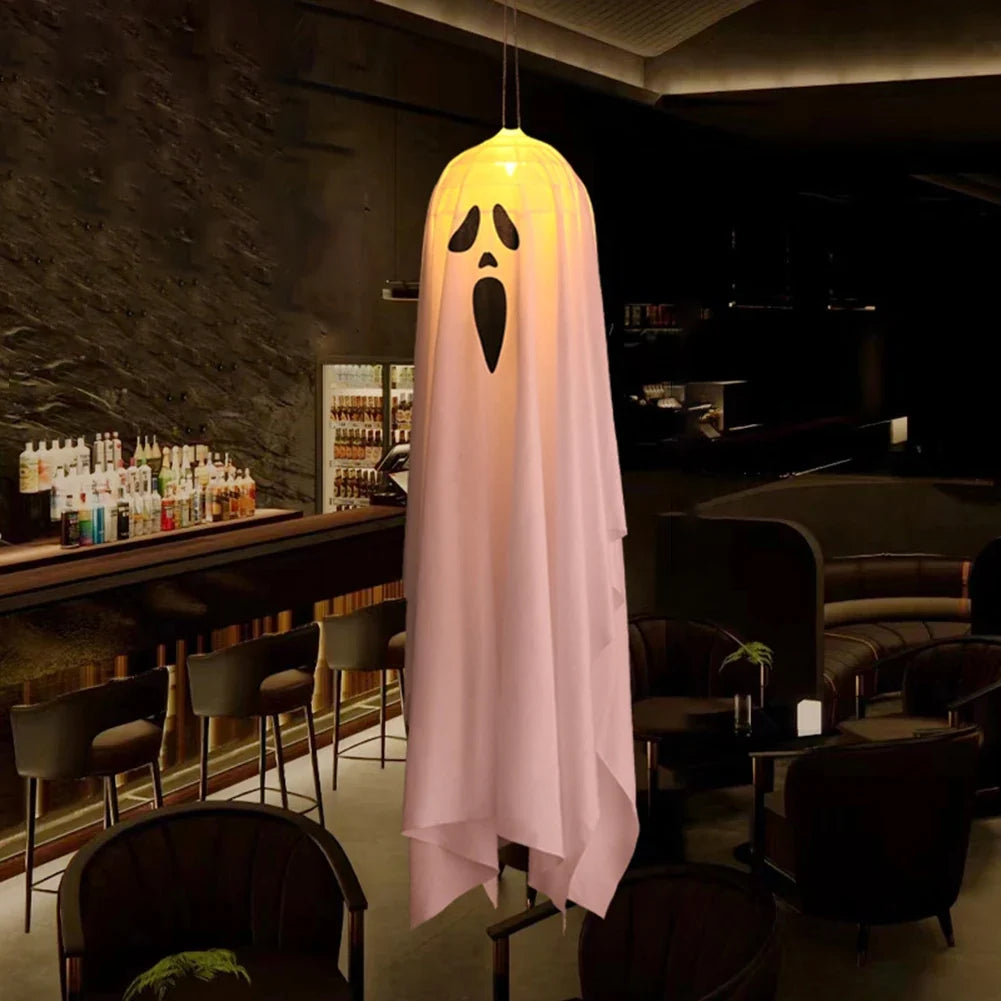 1/3PCS Spooky Ghost Halloween Decoration Waterproof Halloween LED Fabric Hanging Ghost Light for Lawn Garden Home Party Decor - -