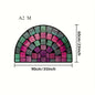 VIKAMA Bohemian Semi-Circular Carpet, Indoor And Outdoor Entrance Mat, Bathroom Door Mat, Soft And Anti-Slip Home Decoration. - LFLR-2 -