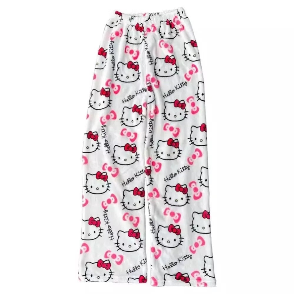 2026 New Hello Kitty Pajamas Pants Anime Women's Pajama Pants Cartoon Couple Home Sleepwear Trousers Leisure Home Clothing - 2 -