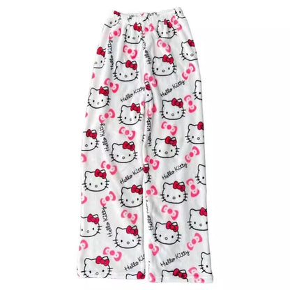 2026 New Hello Kitty Pajamas Pants Anime Women's Pajama Pants Cartoon Couple Home Sleepwear Trousers Leisure Home Clothing - 2 -