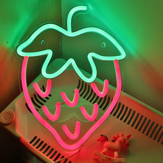 Strawberry Neon Sign LED Neon Light - - neon light