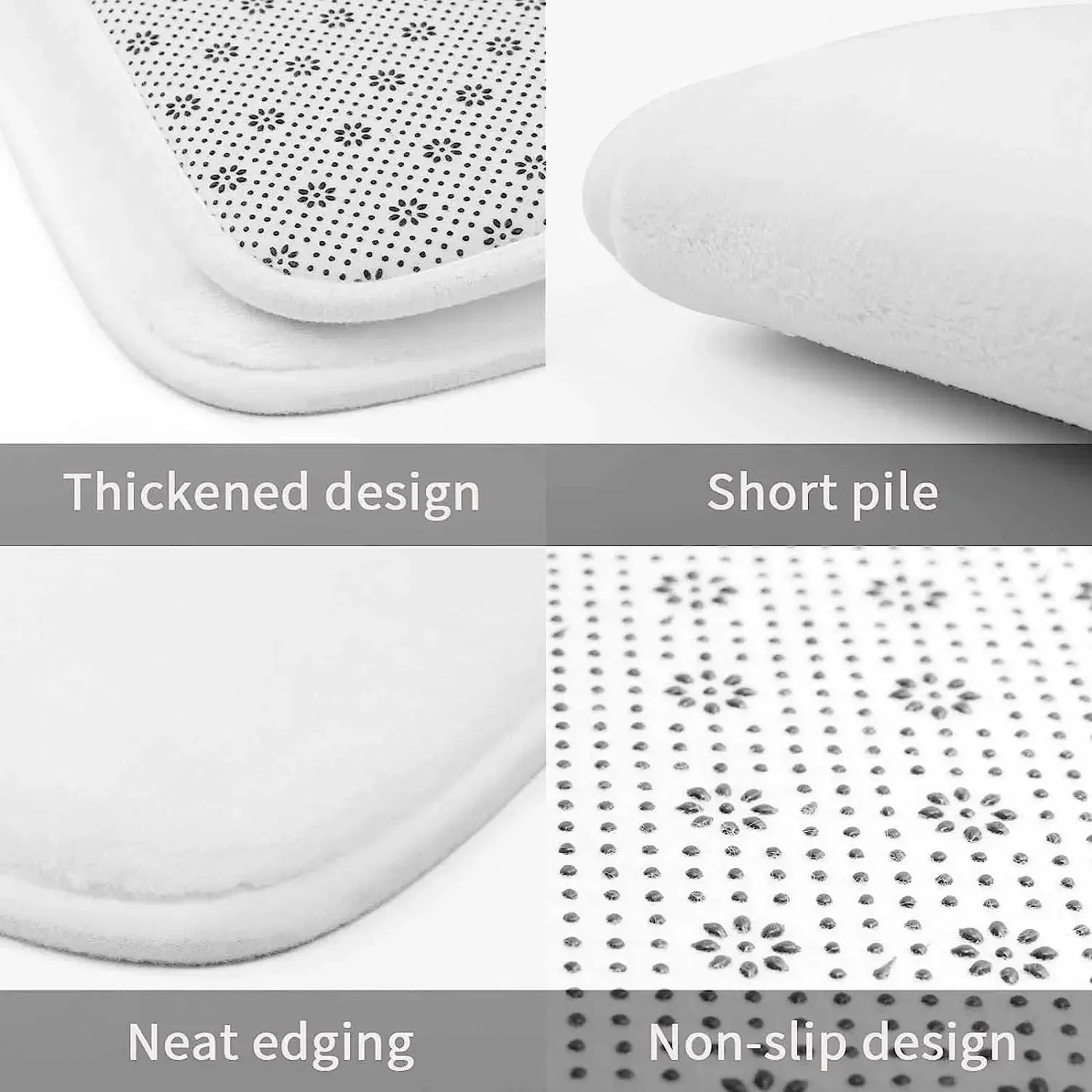 VIKAMA Bohemian Semi-Circular Carpet, Indoor And Outdoor Entrance Mat, Bathroom Door Mat, Soft And Anti-Slip Home Decoration. - -
