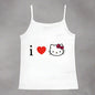 Y2K Hello Kitty Crop Top – Emo Girls Vintage Punk Tank - 37963- White - casualwear