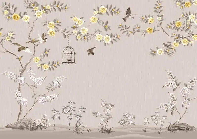 Flower Bird Landscape Wallpaper Kia Day Design