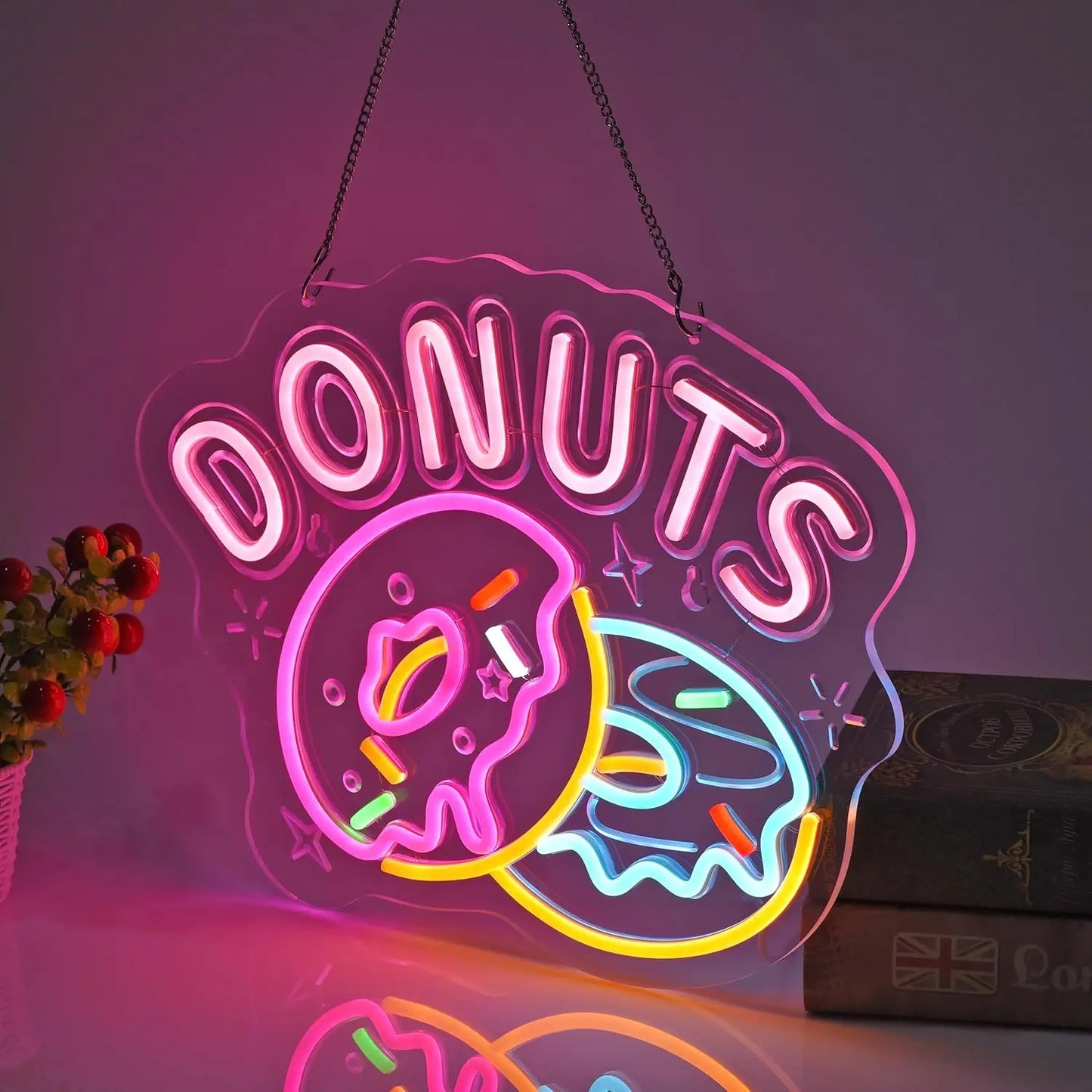 Donuts Neon Sign LED Donuts Neon Light USB Powered - - led sign