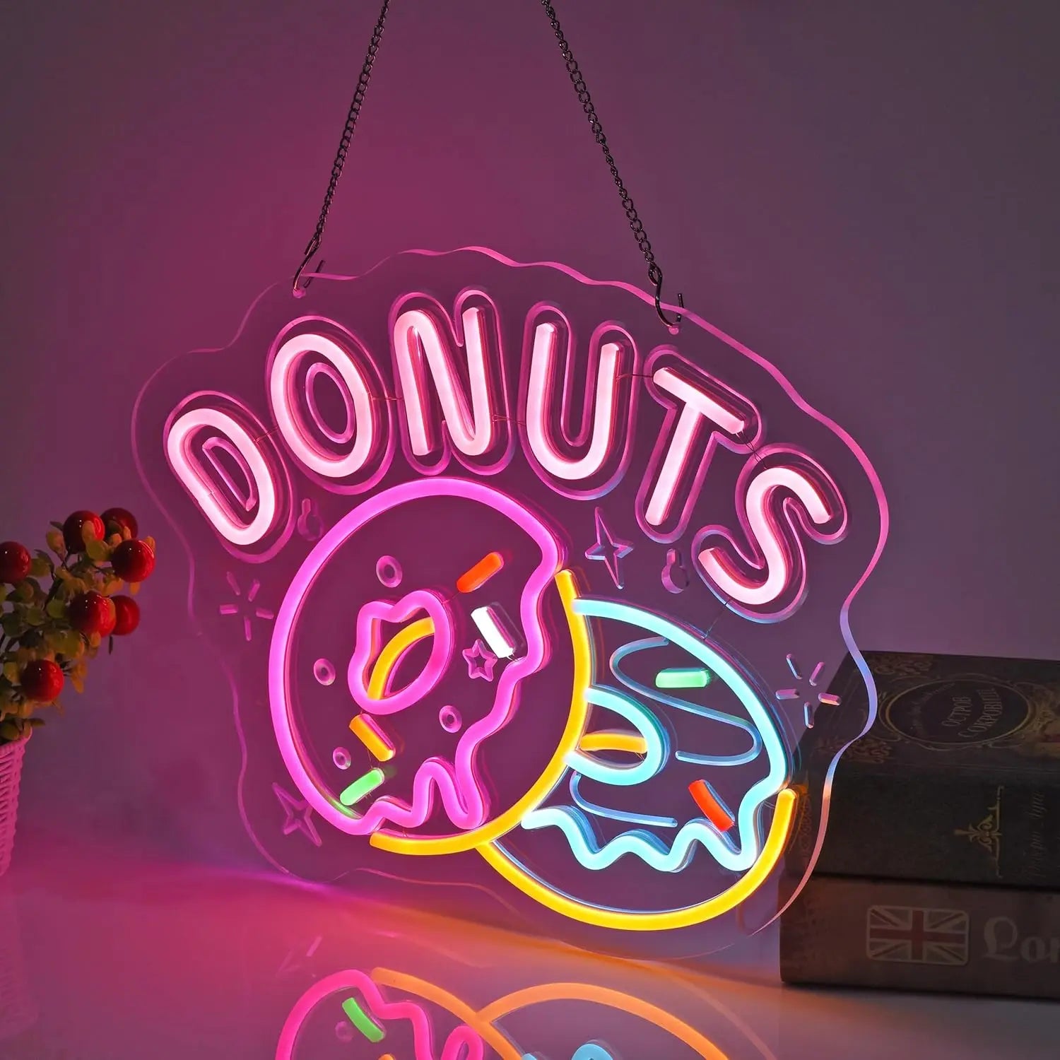 Donuts Neon Sign LED Donuts Neon Light USB Powered - - led sign