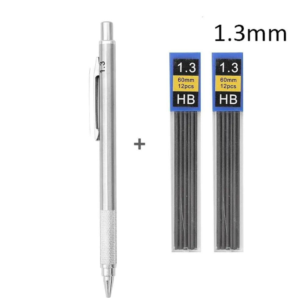 0.3 0.5 0.7 0.9 1.3 2.0mm Metal Mechanical Pencil HB Pencil Set Kia Day Design