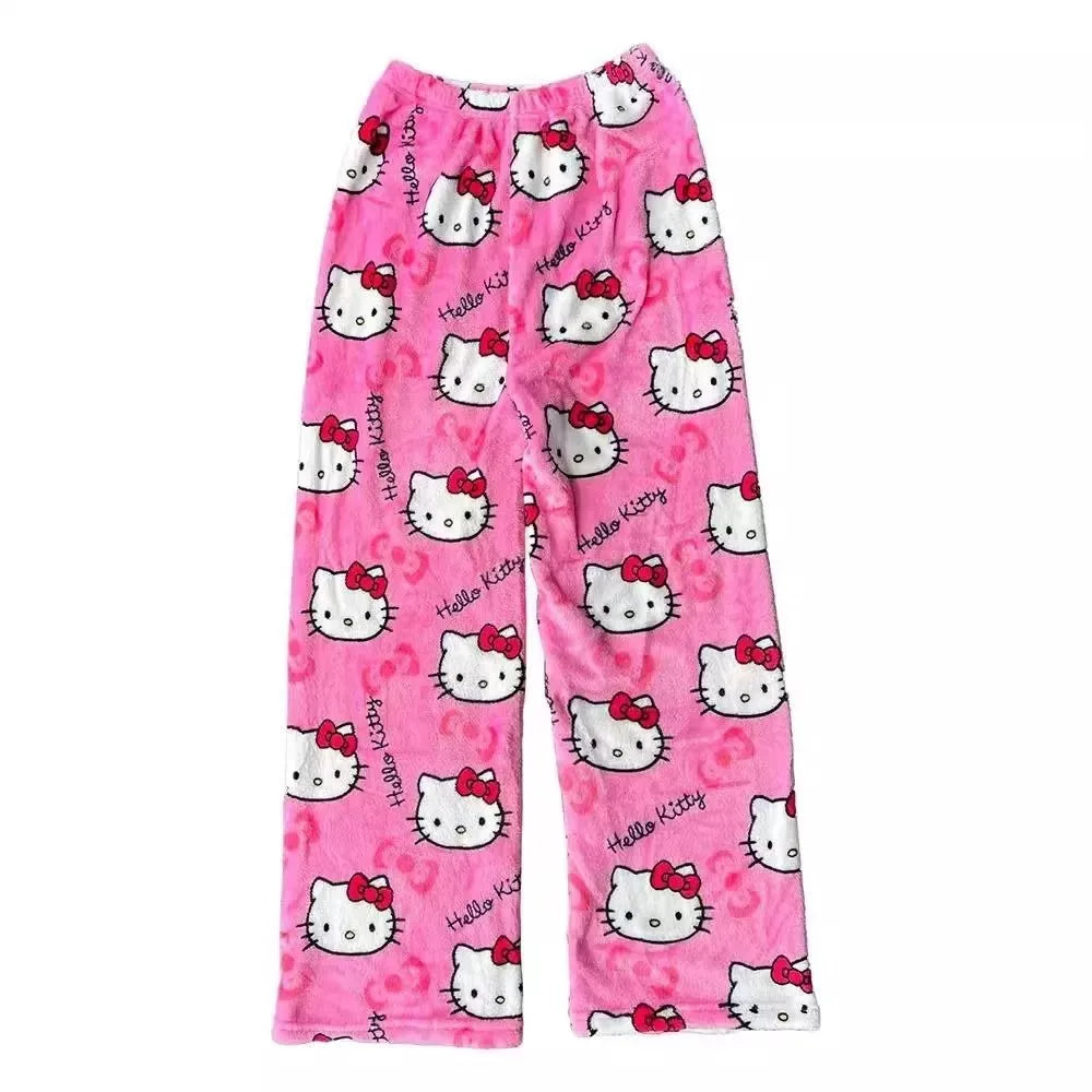 2026 New Hello Kitty Pajamas Pants Anime Women's Pajama Pants Cartoon Couple Home Sleepwear Trousers Leisure Home Clothing - 4 -