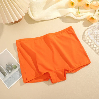 4PCS Women's Panties Cotton Seamless Sports Boxers Underwear Female Solid Color Briefs Cozy Lingerie Intimate Underpants XS-XL - -