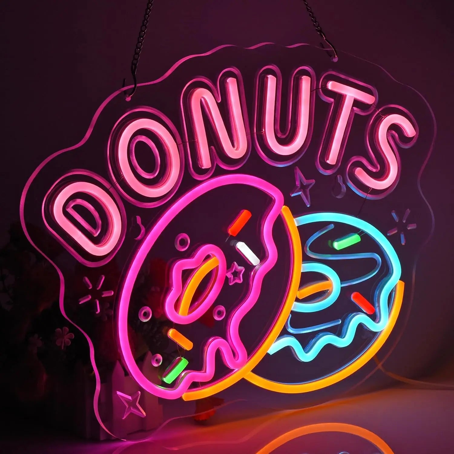 Donuts Neon Sign LED Donuts Neon Light USB Powered - - led sign