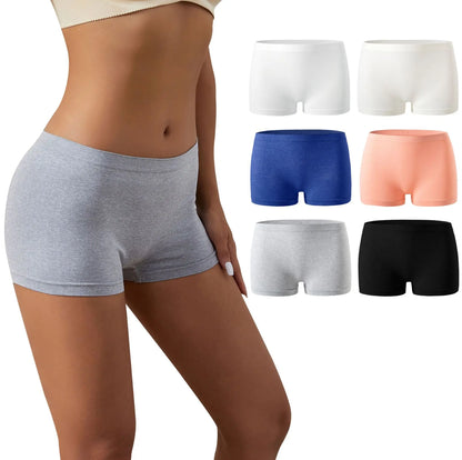 Women's underwear, compression pants, sports shorts, solid color underwear, comfortable and close fitting flat underwear - -