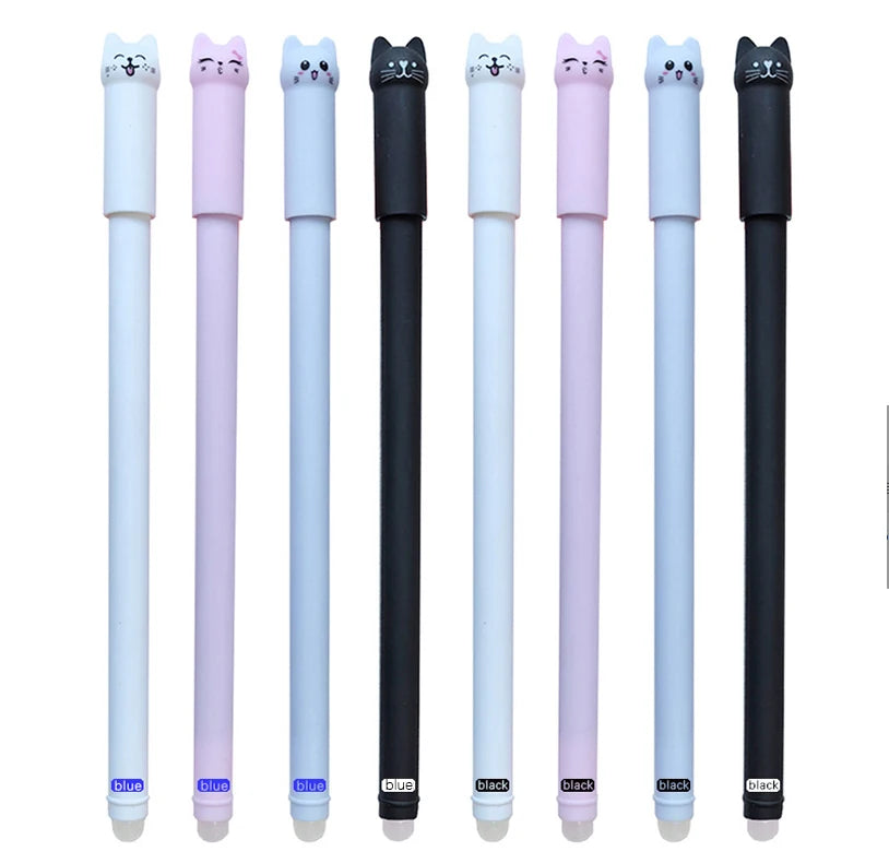 Cat Gel Pen 0.5mm Pen Set With Eraser