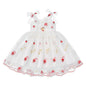 Strawberry Tulle Sleeveless Spaghetti Strap Tutu Dress - White Strawberry 2-3T - dress