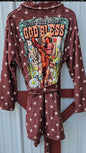 Baha Ranch Cowgirl Says God Bless Western Bath Robe - 5XL - Blanket Robe & Hoodie
