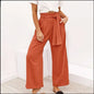 Casual Cotton Linen Summer Pants Orange