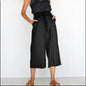 Casual Cotton Linen Summer Pants Black