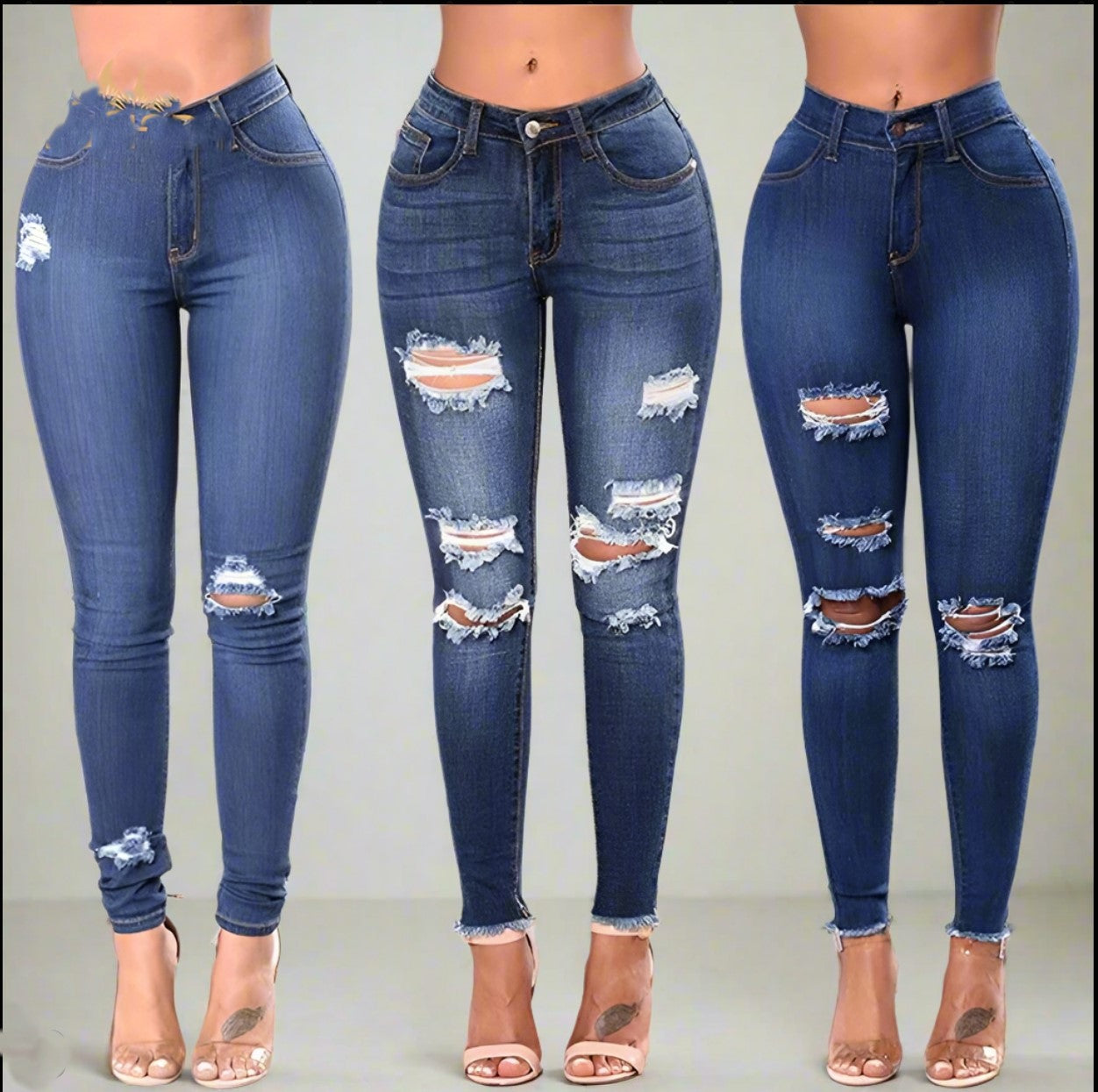 Ripped Jeans Women Denim Jeans Casual Pencil Pants