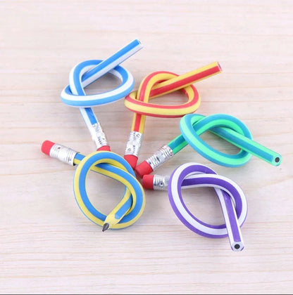 5PCS Magic Bendy Soft Pencil With Eraser 5pc color random One size Unisex