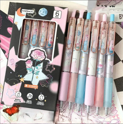 6pcs/Set Butterfly Series Gel Pen