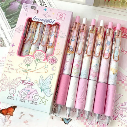 6pcs/Set Butterfly Series Gel Pen