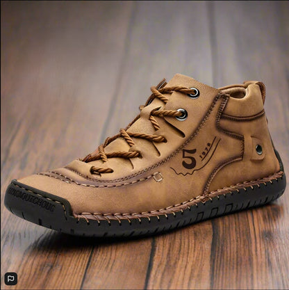 Genuine Leather Snow Boots brown