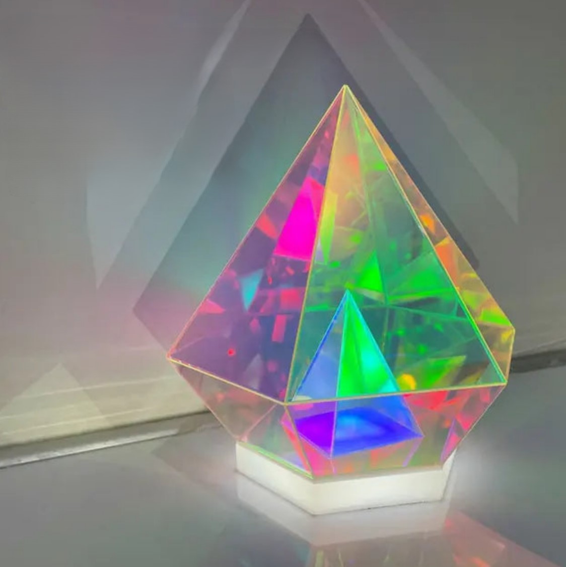 Pyramid Bedroom Night Light Diamond