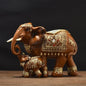 Home Decor Design Elephant Ceramic Animal Figure Statue Brown