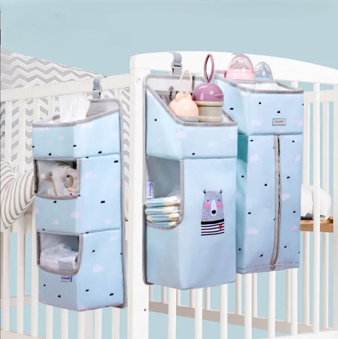 Baby Crib Hanging Storage Organizer