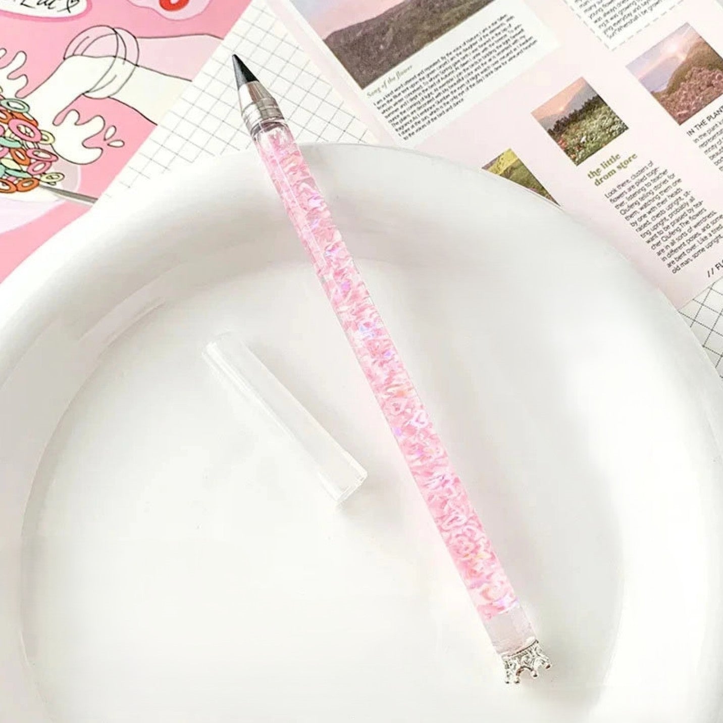 Quicksand Erasable Writing Pencils pink