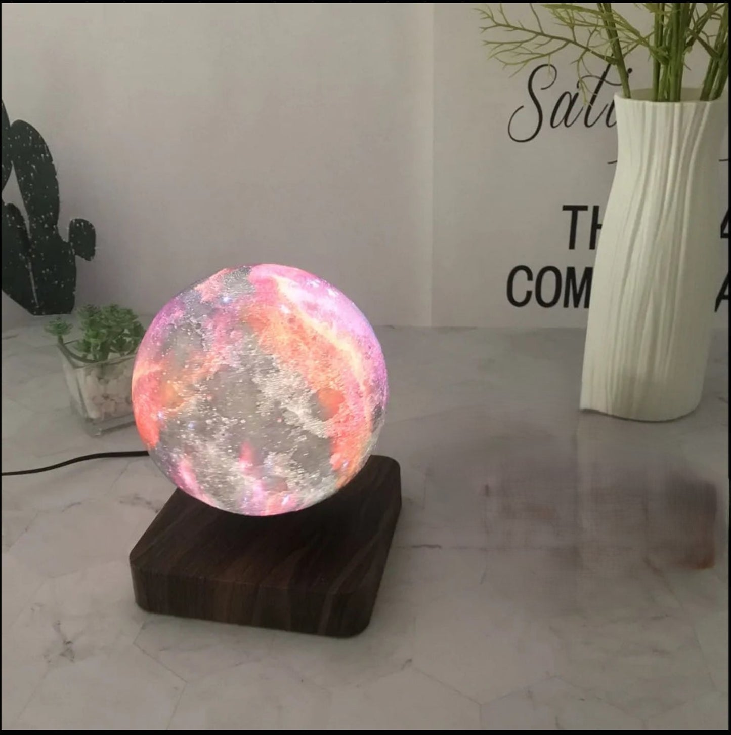 Levitating Galaxy Moon Table Lamp