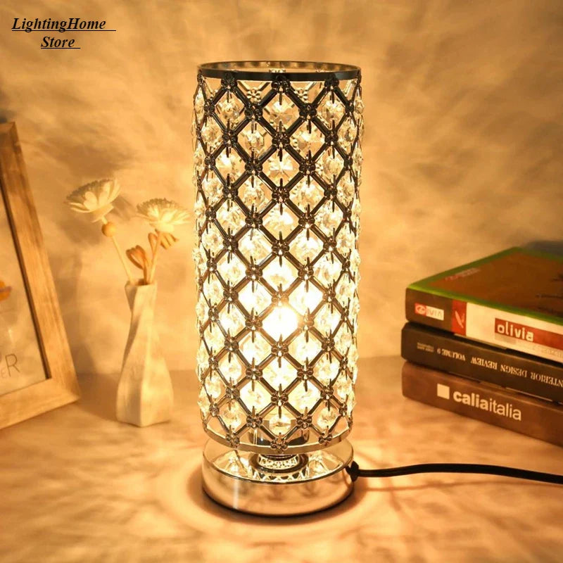 Luxury Crystal Table Lamp Night Lamp Diamond Crystal Decorative Table Lamp Bedroom Bar Night Light LED Desk Night Light Lamps - -