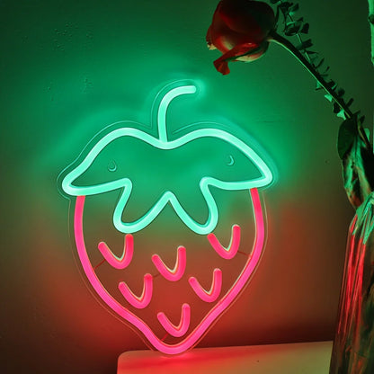 Strawberry Neon Sign LED Neon Light - - neon light