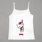 Y2K Hello Kitty Crop Top – Emo Girls Vintage Punk Tank - 37969- White - casualwear
